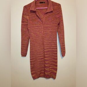 Black Tape women’s button down Knit Long Sleeve sweater Dress size large
